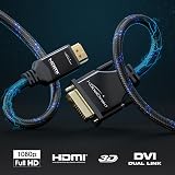 Kabeldirect HDMI to DVI Adapter Cable 0.5m A.I.S Shielded Nylon Braided view 2