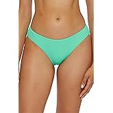 Becca Womens Modern Edge Shirred American Bikini Bottom, Cheeky Coverage, Swimwear Separates for Women