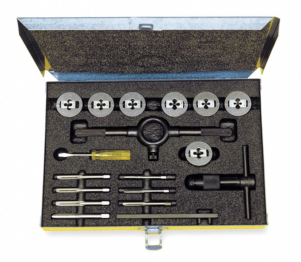 Tap and Die Set, M6 to M18, 16pc