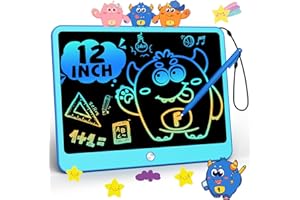 TEKFUN Kids Toys Gifts for 3+ Years Old Boys Girls Toddler, 12inch LCD Writing Tablet Erasable Drawing Tablet Writing Pads, Kids Travel Toys Boys Girls Birthday Gifts Age 3 4 5 6 7 (Blue)