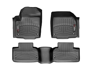 WeatherTech Custom Fit FloorLiner for Land Rover/Range Rover Range Rover Evoque -1st & 2nd Row (Black)