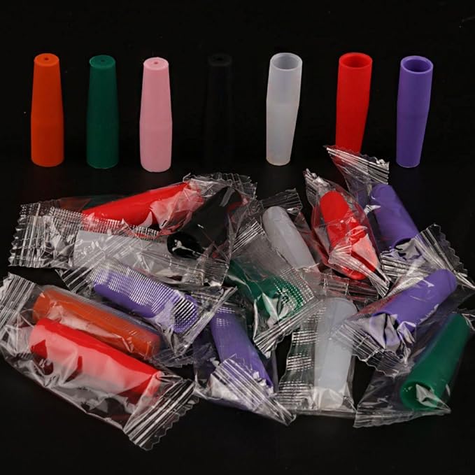 HUIZHU 200pcs Vape mouthpiece Disposable Individually Sealed Silicone