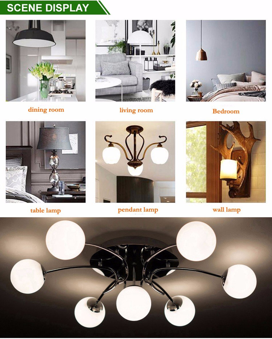 LEDMO LED Candelabra Bulb,60W Equivalent-Base E12-7W-Daylight White 6000K,LED Candle Bulbs(6 Pack)