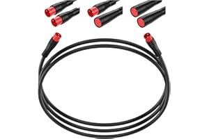 baluoqi Extend Cable with Julet Plug 2Pin/3Pin/4Pin/5Pin Female-Male,Female-Female, Male-Male Connectors for Electric Light/Throttle/Ebrake/Display Ebike Parts Extend Wire
