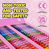 Artworx 208pc Kids Art Set Case Easel Pens Pencils Pastels Paints Drawing Gift view 5