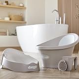 Shnuggle Bath Rinse Cup Taupe Baby Shampoo Rinsing Jug Soft Rim view 6