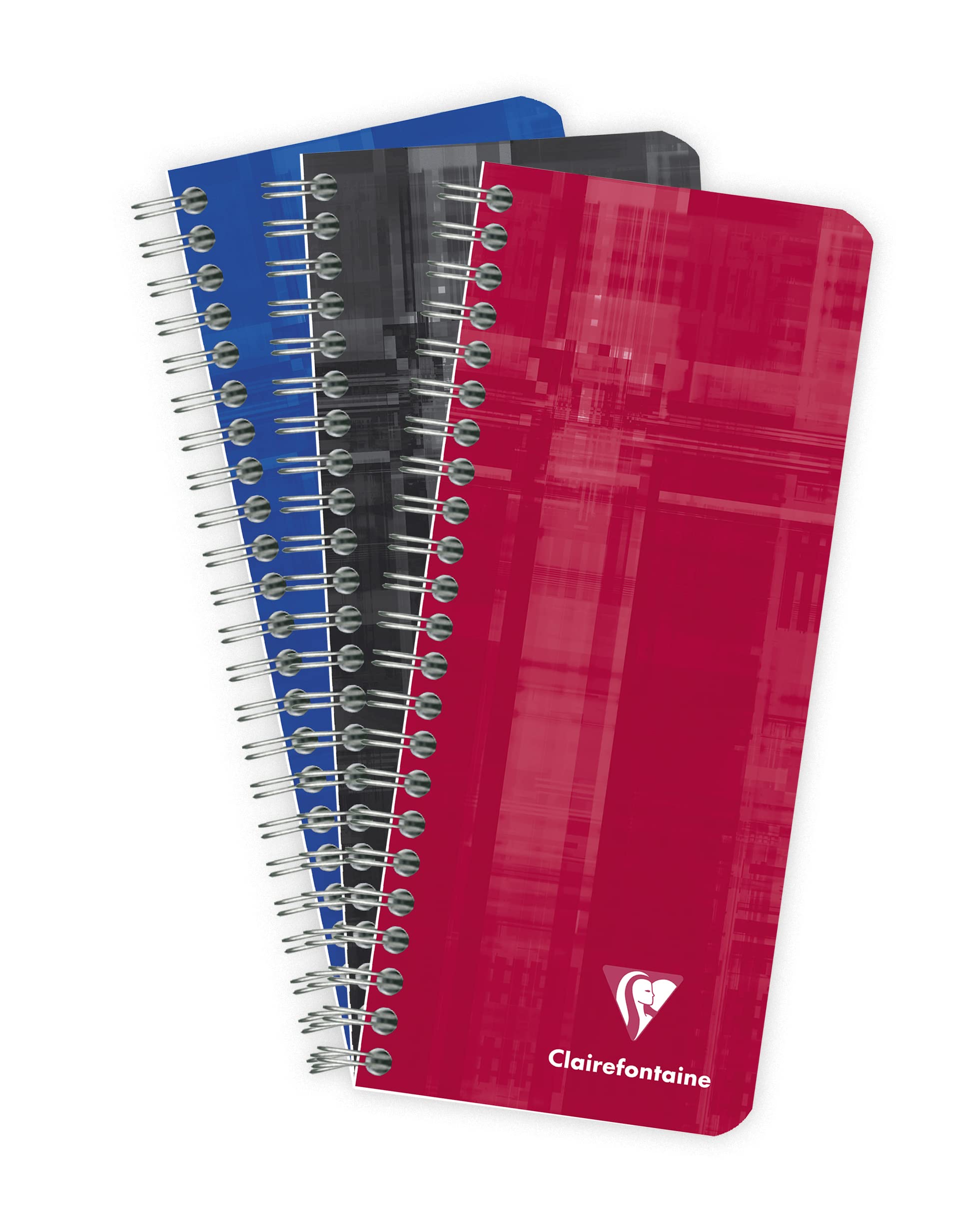 Clairefontaine 8672C checked with Spiral Notebook (Pack, 8.5 x 20 CM)-Assortment