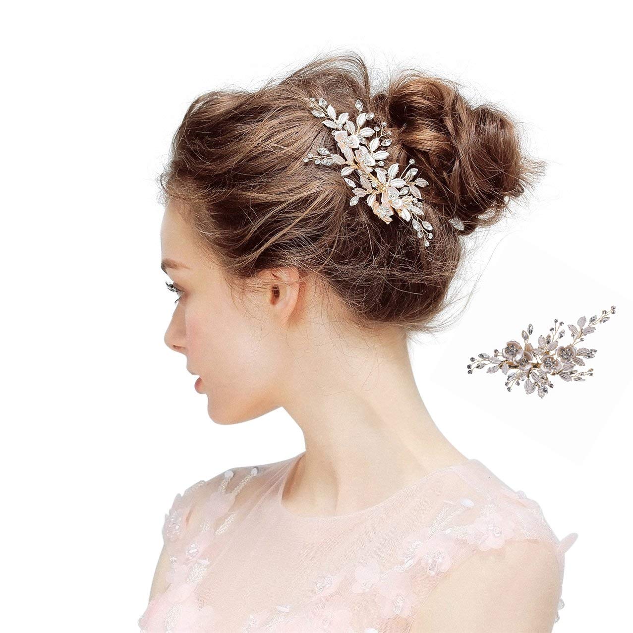 Clip de Flor Hecho a Mano MMGN Accesorios para el Cabello Horquillas