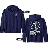 STAR OF LIFE EMT EMS EMERGENCY MEDICAL SERVICES TECHNICIAN Zip Hoodie