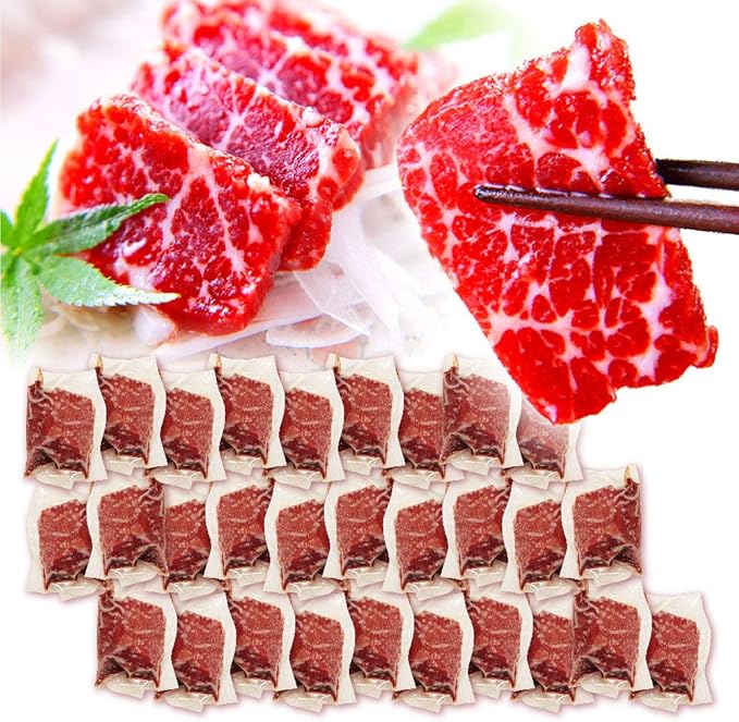 Amazon 馬刺し 霜降り 中トロ 熊本産 ブロック肉 30 人前 小分け 1 500g 50g 30 パック 熊本馬刺しドットコム 馬肉 通販