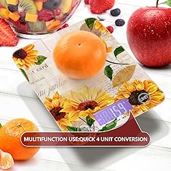 Sunflowers Food Scale Waterproof Digital Kitchen