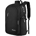 Mancro Laptop Backpack for Travel 17.3 in Anti-Theft Business Backpack Large Travel Computer Bag Daypack Work College Bookbag for Men Women, Black