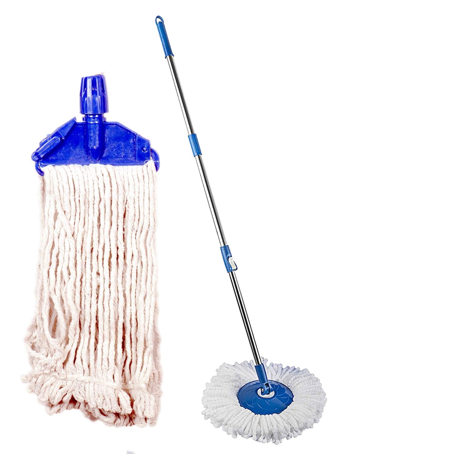 Oanik Stainless Steel and Plastic Mop Rod Stick with 1 Roll and Fit