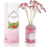 MIZZEO Reed Diffuser Set, Watermelon 6.76 fl oz Highly Scented Room Diffuser Home Fragrance Essential Oil Reed Flower Diffuser, House Bedroom Office Decor & Gifts