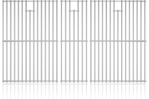 DPZM 16.96 inch Stainless Steel Cooking Grates for Nexgrill 720-0882A Evolution Infrared Plus 5-Burner, Stainless Steel Gas Grills Grates Replacement Parts, Solid Rod Grill Cooking Grids, 3 Pack