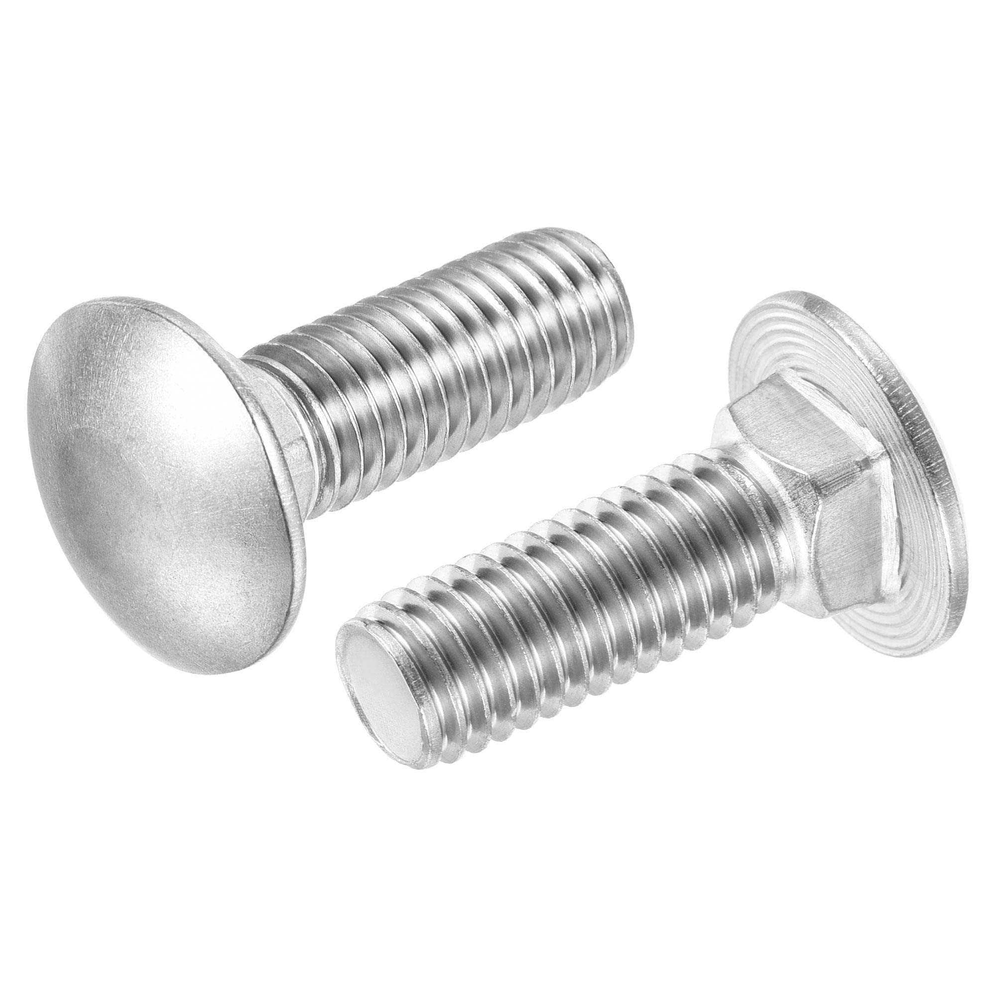 sourcing map 1/2-13x1-1/2" Carriage Bolt Round Head Square Neck 304 Stainless Steel 5pcs