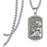 Sisyphus Necklace 925 Sterling Silver Greek Protector Pendant Religious Jewelry Gifts for Men Women