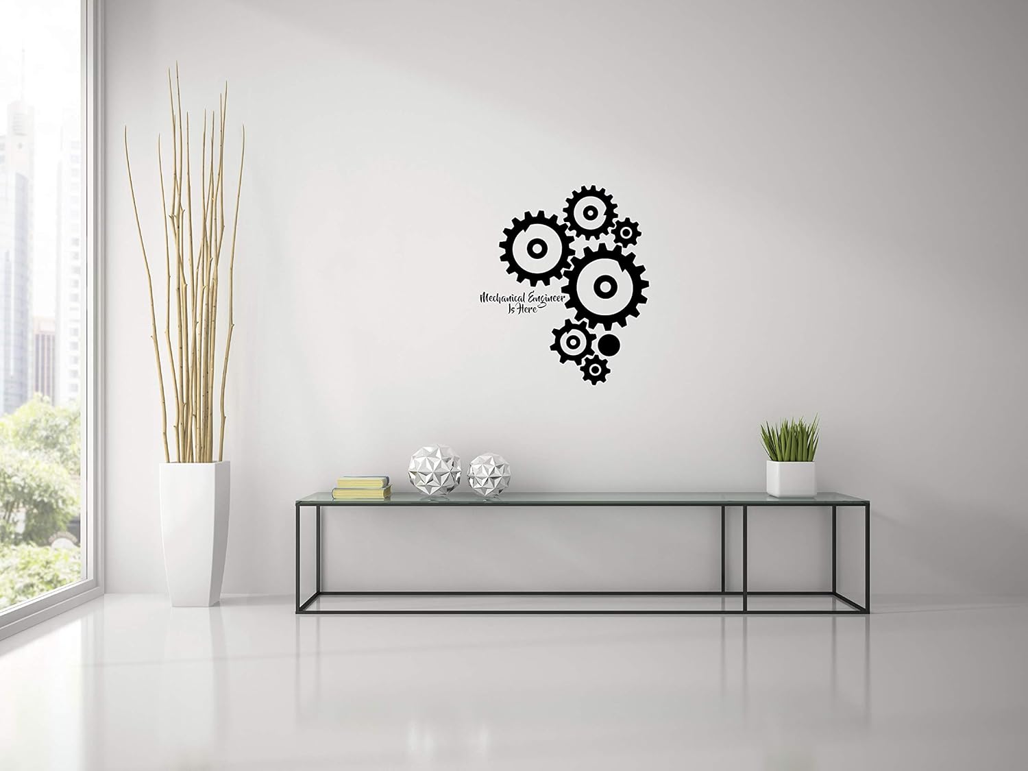 Buy PEACOCKRIDE Mechanical Engineer Wall Decal Large Black (PVC Vinyl) Online at Low Prices in