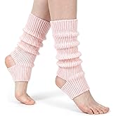Lusofie Ballet Leg Warmers Knitted Open Heel Stirrup Design Leg Warmers for Women Ballet Yoga Dance, Multiple Colors