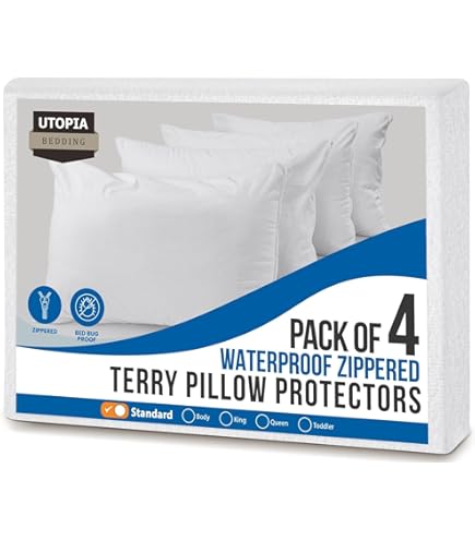 Shimeyao - 24 Protectores De Almohada Con Cierre De 20 X 30 Pulgadas A Granel, Tamaño Estándar, Fundas De Almohada De Satén De Algodón Suave Y Transpirable, Fundas De Protección Contra El