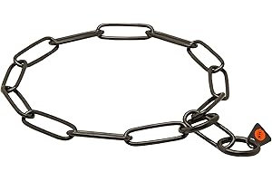 Herm Sprenger Black Stainless Steel Chain Collar for German Shepherd with Long Links - 3 mm x 21 Inches
