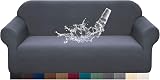 Granbest 3 Seater Water Repellent Sofa Cover Grey High Stretch Non Slip view 1