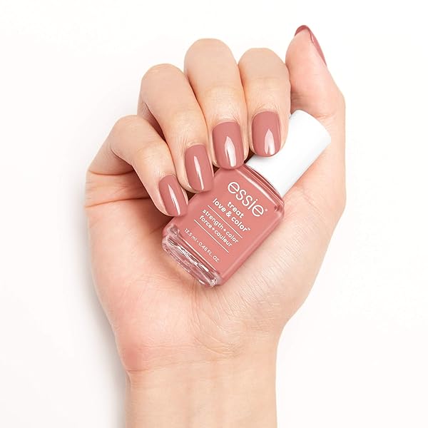ESSIE TREAT, LOVE AND COLOR, STRENGTH AND COLOR NAIL CARE POLISH, FULL COVERAGE SOFT NEUTRAL NAIL POLISH, FINAL STRETCH, 0.46 OUNCE