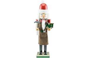 Clever Creations Toy Maker Santa 15 Inch Traditional Wooden Nutcracker, Festive Christmas Décor for Shelves and Tables