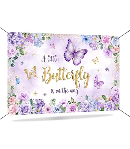 Tortenaufsatz 'A Little Butterfly Is On Her Way' – Schmetterlings-Deko Für Babyparty & Mädchengeburtstag