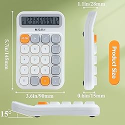 M&G Mechanical Switch Calculator, 12 Digits, Large