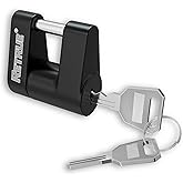 RETRUE Trailer Tongue Coupler Lock Black, Trailer Hitch Lock,Dia 1/4 Inch, 3/4 Inch Span for Tow Boat RV Truck Car's Coupler