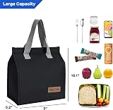 Yikki Insulated Lunch Bag for Men Women Kids - Leakproof Thermal Tote Black view 2