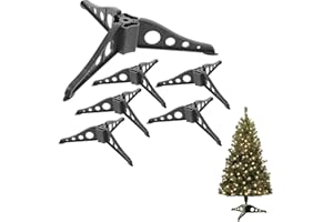 Beavorty Tree Stand 6pcs Christmas Tree Stand Plastic Artificial Xmas Tree Base Triangle Tabletop Small Tree Holder Fixator for Mini Winter Holiday Christmas Tree Tree Stand Adjustable Stand