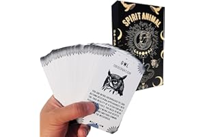 iksya Spirit Animal Oracle Cards - 54 Tarot Deck and Oracle Deck Set Tarot Cards with Meanings On Them for Beginners Oracle Great Gift for Friend or Family