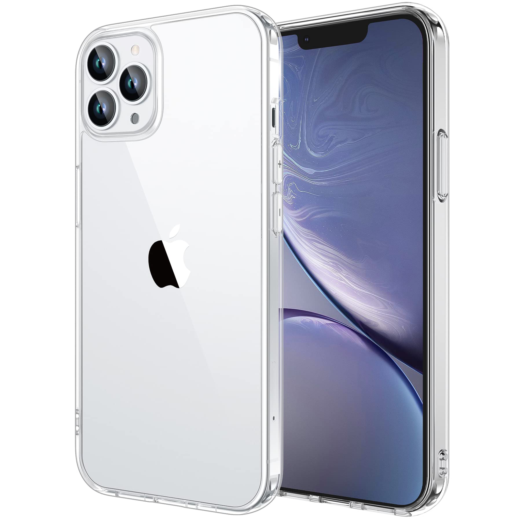 GeeEase iPhone 13 Pro Max Case - Crystal Clear & Anti-Yellowing - Mil-grade Shockproof Protection - Hard PC & soft TPU Protective Phone Case - Slim Thin Fit Cover 6.7-Clear