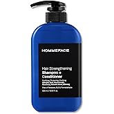 HommeFace 2-in-1 Hair Strengthening Shampoo + Conditioner for Men, 16.9 Fl. Oz. - Hair Thickening, Scalp Exfoliating, Volumizing for Reduced Shedding, Density & Shine