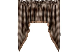 Home Collections by Raghu Heritage House Black Lace Swag, 72" x 36", (SW159011)