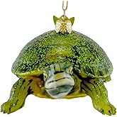 Kurt Adler 4-Inch Noble Gems Glass Land Turtle Ornament