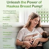 haakaa Silicone Manual Breast Pump 4oz Food Grade Adjustable Suction view 3