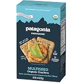 Patagonia Provisions Organic Multiseed Crackers &ndash; 3g Plant Protein Per Serving &ndash; Made with Wheat Flour &amp; Sea Salt &ndash; Non-GMO, No Added Sugar - Crispy &amp; Crunchy
