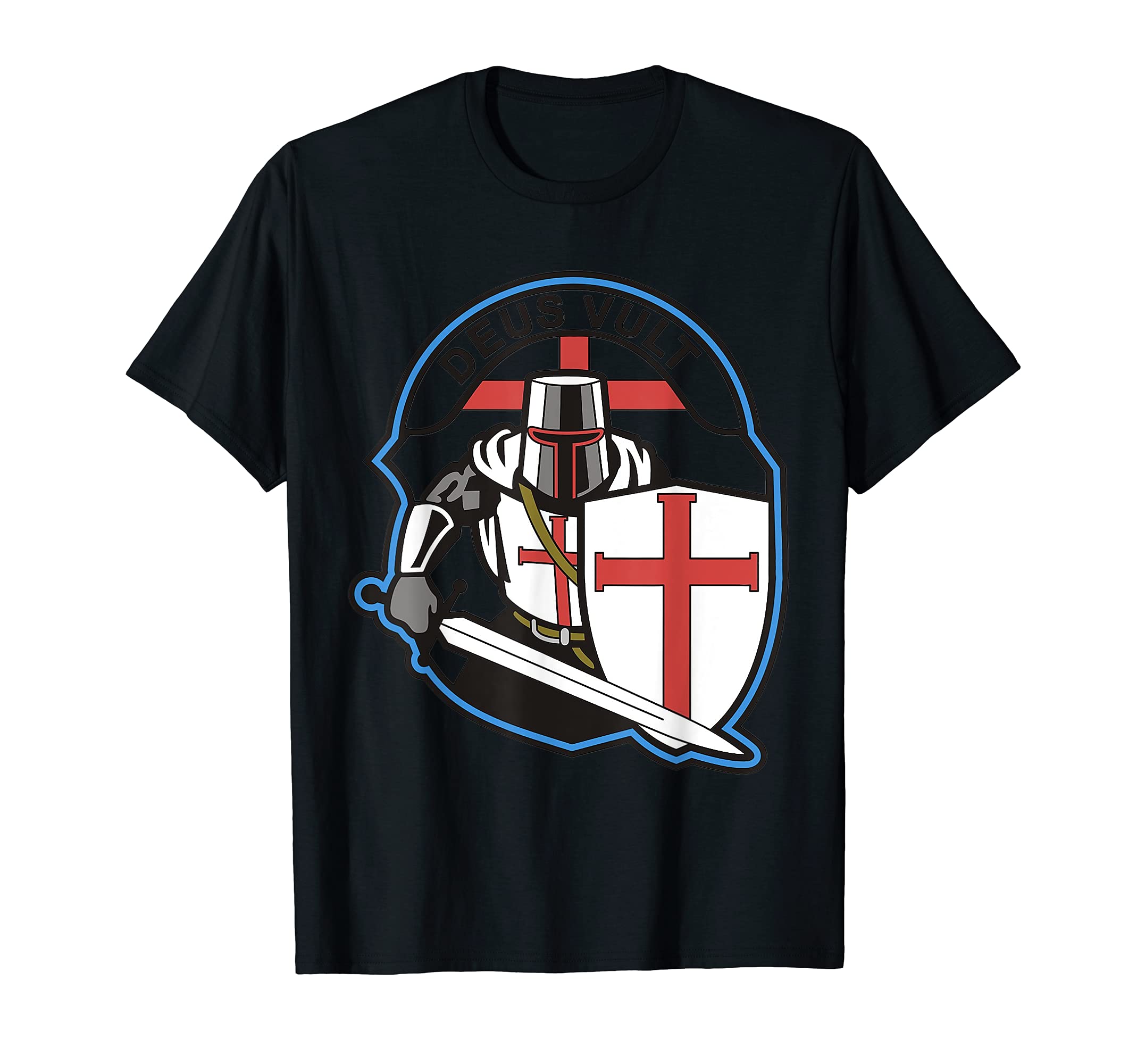 DEUS VULT Knights Templar Crusader Airsoft Paintball T-Shirt