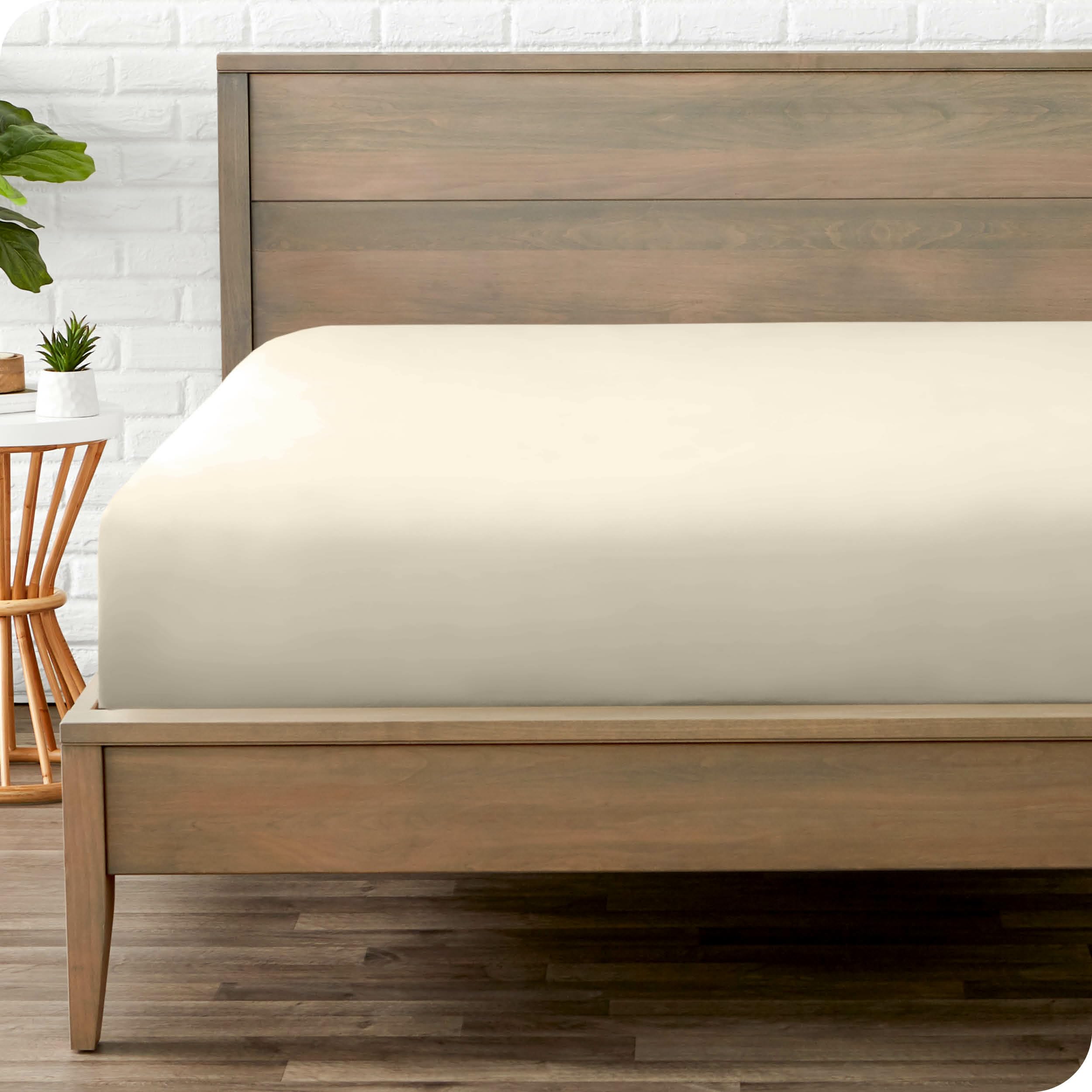 Bare Home Fitted Bottom Sheet King Size - Premium