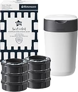 Tommee Tippee Twist and Click Nappy Bin Starter Set 6x Refills Multilayer view 2