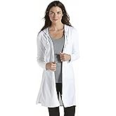 Coolibar Women's Long Zip-Up Hoodie - UPF 50+ Sun Protection - Cabana