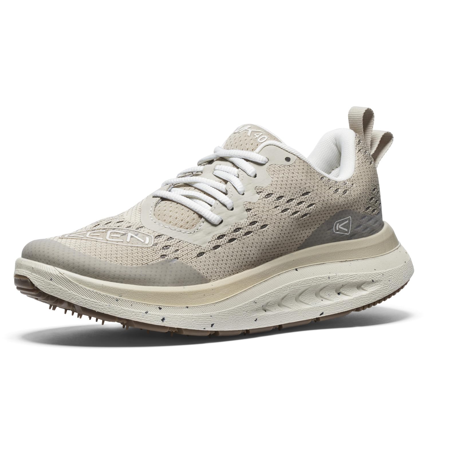 KEEN Women’s WK400 Performance Breathable Walking Shoes, Plaza Taupe/Birch, 8