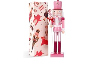 VorFor 15" Christmas Decorations Nutcracker Ornaments,Traditional Wooden Nutcracker Figures Soldier,Festive Collectible Christmas Nutcracker Gift forTable Desktop Fireplace