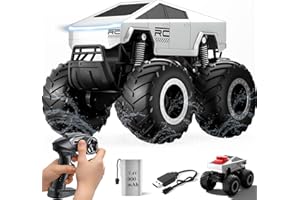 CARRTAN Cyber RC Monster Truck Toys - 1:16 Waterproof Electric Remote Control Car, 900mAh 40+ Min Play, 2.4GHz 4WD Off-Road Vehicle for Boys & Girls 6-12+, All-Terrain Grass/Sand/Beach Crawler