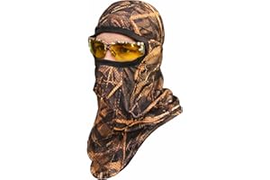 Hunting Face Mask Light Weight, Camo for Turkey, Bow, Deer, Duck, Goose, Coyote - Camouflage Gear for Men, Breathable Netting
