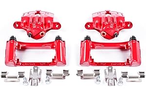 Power Stop Rear S4696 Pair of High-Temp Red Powder Coated Calipers for Chevrolet Camaro 1998-2002, Pontiac Firebird 1998-2002 [Model Specific]