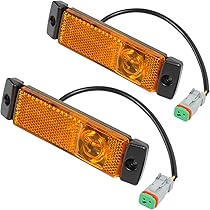 EVERESTHD 2PCS side marker light LED Amber Fairing Lamp Side